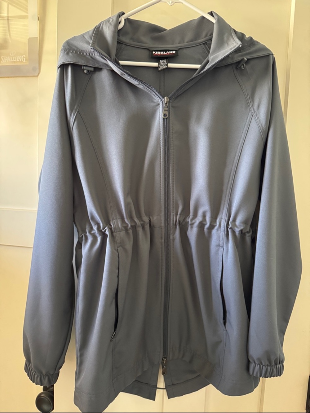 Lightweight Zip-Up Hooded Anorak Jacket in Slate